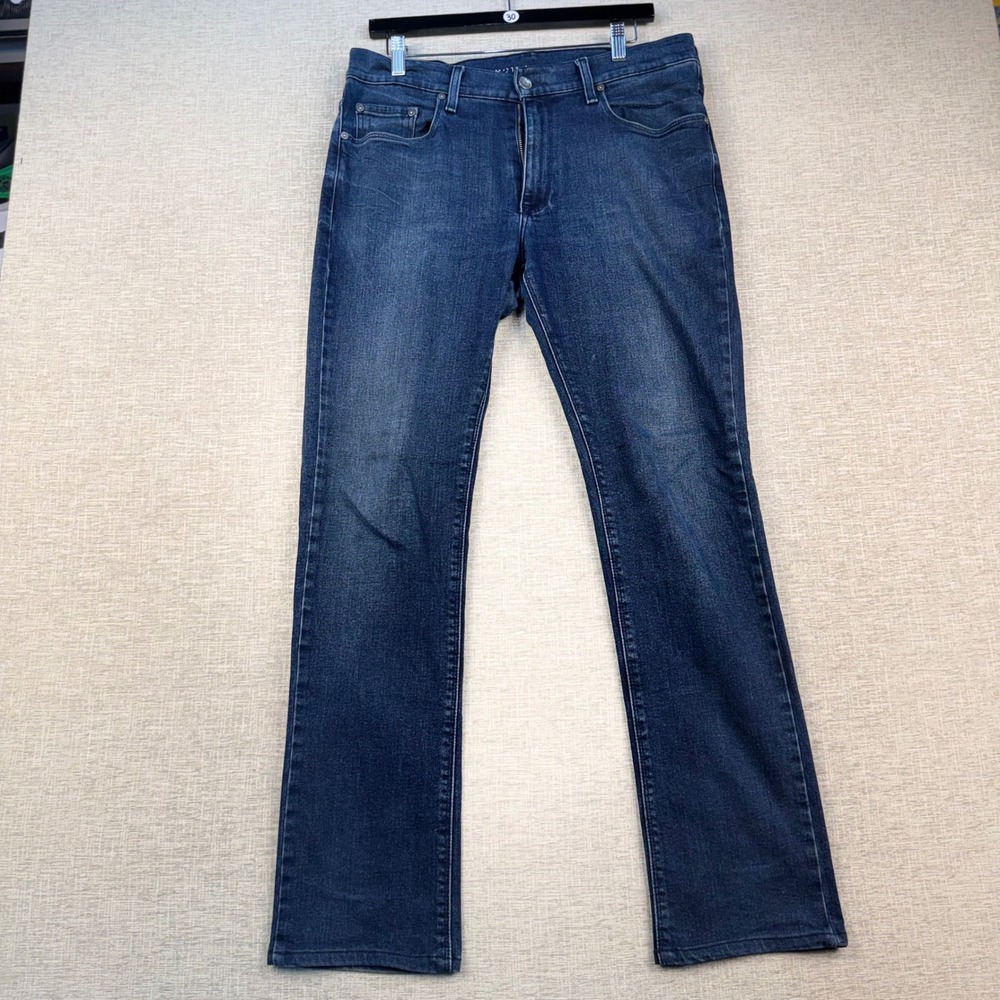 Mott & Bow Mens Slim Fit Jeans Dark Wash Blue Denim Size 32x32